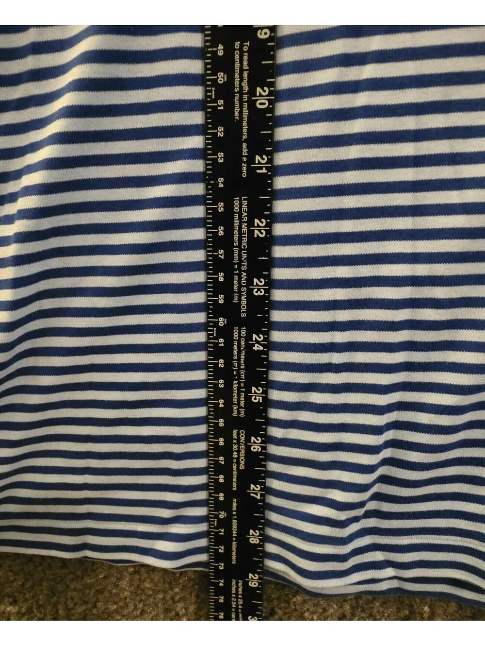 Polo Ralph Lauren Top Men Sz XL Blue White Polo Striped Shirt Classic Fit Collar